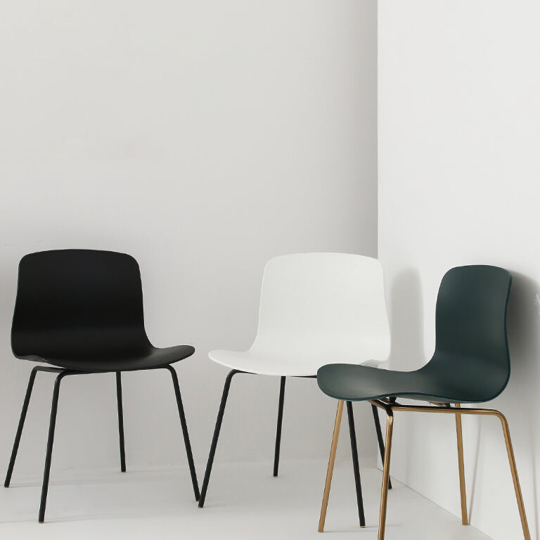 Contemporary Metal Dining Armless Chairs Plastic Dining Chairs for Restaurant Clearhalo ' kitchen&dining_furn' 'Dining Chairs' 'Dining Tables & Seating' 'dining_chair' 'furn' 'furn_dining_chair' 'Furniture' 'furniture_dining_chair' 'Kitchen & Dining Furniture' 'kitchen' 3966610