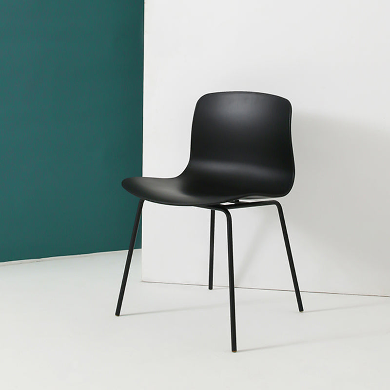 Contemporary Metal Dining Armless Chairs Plastic Dining Chairs for Restaurant Clearhalo ' kitchen&dining_furn' 'Dining Chairs' 'Dining Tables & Seating' 'dining_chair' 'furn' 'furn_dining_chair' 'Furniture' 'furniture_dining_chair' 'Kitchen & Dining Furniture' 'kitchen' 3966614