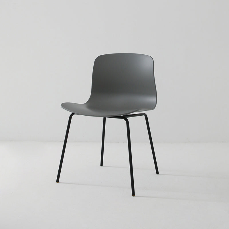 Contemporary Metal Dining Armless Chairs Plastic Dining Chairs for Restaurant Grey 1 Piece Black Clearhalo ' kitchen&dining_furn' 'Dining Chairs' 'Dining Tables & Seating' 'dining_chair' 'furn' 'furn_dining_chair' 'Furniture' 'furniture_dining_chair' 'Kitchen & Dining Furniture' 'kitchen' 3966629