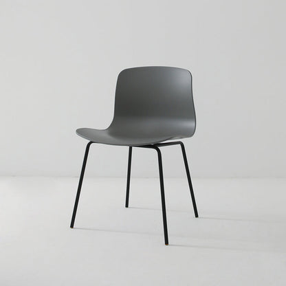 Contemporary Metal Dining Armless Chairs Plastic Dining Chairs for Restaurant Grey 1 Piece Black Clearhalo ' kitchen&dining_furn' 'Dining Chairs' 'Dining Tables & Seating' 'dining_chair' 'furn' 'furn_dining_chair' 'Furniture' 'furniture_dining_chair' 'Kitchen & Dining Furniture' 'kitchen' 3966629