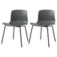 Contemporary Metal Dining Armless Chairs Plastic Dining Chairs for Restaurant Grey 2 Piece Set Black Clearhalo ' kitchen&dining_furn' 'Dining Chairs' 'Dining Tables & Seating' 'dining_chair' 'furn' 'furn_dining_chair' 'Furniture' 'furniture_dining_chair' 'Kitchen & Dining Furniture' 'kitchen' 3966631