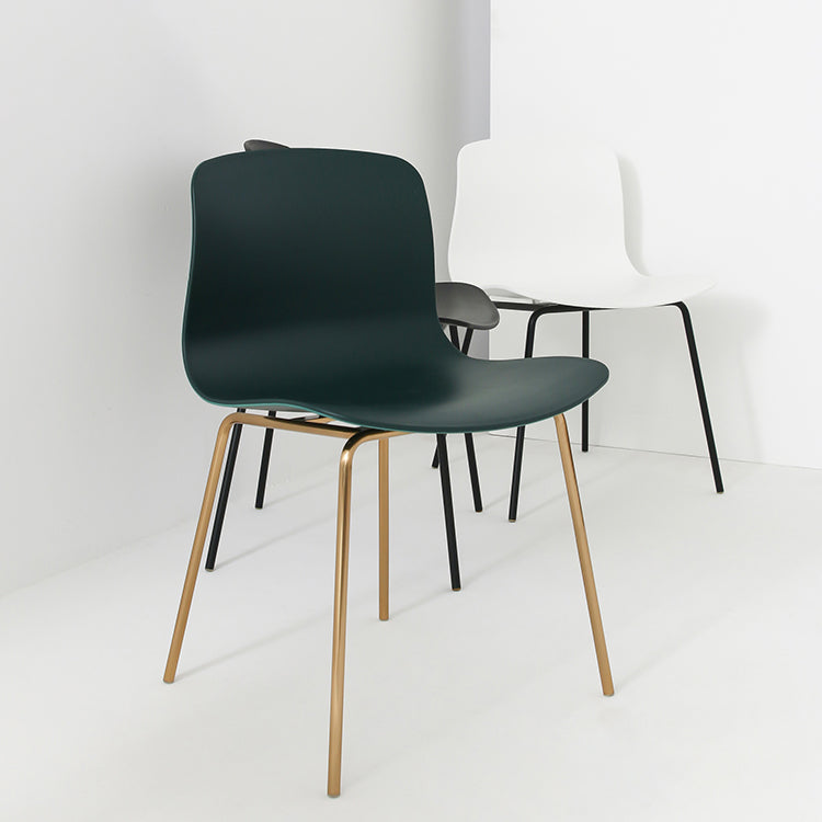 Contemporary Metal Dining Armless Chairs Plastic Dining Chairs for Restaurant Clearhalo ' kitchen&dining_furn' 'Dining Chairs' 'Dining Tables & Seating' 'dining_chair' 'furn' 'furn_dining_chair' 'Furniture' 'furniture_dining_chair' 'Kitchen & Dining Furniture' 'kitchen' 3966636