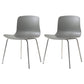 Contemporary Metal Dining Armless Chairs Plastic Dining Chairs for Restaurant Grey 2 Piece Set Silver Clearhalo ' kitchen&dining_furn' 'Dining Chairs' 'Dining Tables & Seating' 'dining_chair' 'furn' 'furn_dining_chair' 'Furniture' 'furniture_dining_chair' 'Kitchen & Dining Furniture' 'kitchen' 3966641