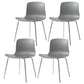 Contemporary Metal Dining Armless Chairs Plastic Dining Chairs for Restaurant Grey 4 Piece Set Silver Clearhalo ' kitchen&dining_furn' 'Dining Chairs' 'Dining Tables & Seating' 'dining_chair' 'furn' 'furn_dining_chair' 'Furniture' 'furniture_dining_chair' 'Kitchen & Dining Furniture' 'kitchen' 3966642