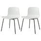 Contemporary Metal Dining Armless Chairs Plastic Dining Chairs for Restaurant White 2 Piece Set Black Clearhalo ' kitchen&dining_furn' 'Dining Chairs' 'Dining Tables & Seating' 'dining_chair' 'furn' 'furn_dining_chair' 'Furniture' 'furniture_dining_chair' 'Kitchen & Dining Furniture' 'kitchen' 3966644