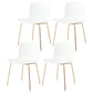 Contemporary Metal Dining Armless Chairs Plastic Dining Chairs for Restaurant White 4 Piece Set Brass Gold Clearhalo ' kitchen&dining_furn' 'Dining Chairs' 'Dining Tables & Seating' 'dining_chair' 'furn' 'furn_dining_chair' 'Furniture' 'furniture_dining_chair' 'Kitchen & Dining Furniture' 'kitchen' 3966648