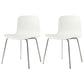 Contemporary Metal Dining Armless Chairs Plastic Dining Chairs for Restaurant White 2 Piece Set Silver Clearhalo ' kitchen&dining_furn' 'Dining Chairs' 'Dining Tables & Seating' 'dining_chair' 'furn' 'furn_dining_chair' 'Furniture' 'furniture_dining_chair' 'Kitchen & Dining Furniture' 'kitchen' 3966650
