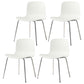 Contemporary Metal Dining Armless Chairs Plastic Dining Chairs for Restaurant White 4 Piece Set Silver Clearhalo ' kitchen&dining_furn' 'Dining Chairs' 'Dining Tables & Seating' 'dining_chair' 'furn' 'furn_dining_chair' 'Furniture' 'furniture_dining_chair' 'Kitchen & Dining Furniture' 'kitchen' 3966651