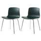 Contemporary Metal Dining Armless Chairs Plastic Dining Chairs for Restaurant Blackish Green 2 Piece Set Silver Clearhalo ' kitchen&dining_furn' 'Dining Chairs' 'Dining Tables & Seating' 'dining_chair' 'furn' 'furn_dining_chair' 'Furniture' 'furniture_dining_chair' 'Kitchen & Dining Furniture' 'kitchen' 3966668