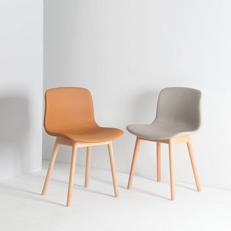 Contemporary Wood Dining Chairs Upholstered Armless Dining Chairs for Restaurant Clearhalo ' kitchen&dining_furn' 'Dining Chairs' 'Dining Tables & Seating' 'dining_chair' 'furn' 'furn_dining_chair' 'Furniture' 'furniture_dining_chair' 'Kitchen & Dining Furniture' 'kitchen' 3966671