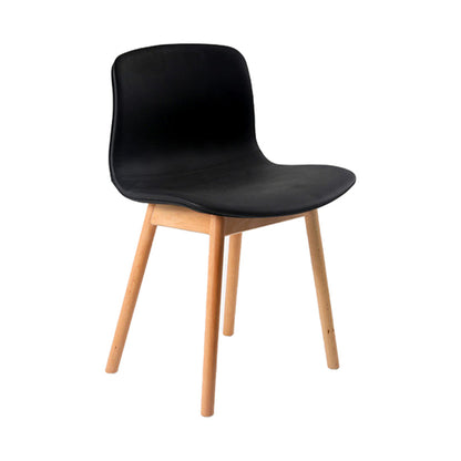 Contemporary Wood Dining Chairs Upholstered Armless Dining Chairs for Restaurant Black 1 Piece Clearhalo ' kitchen&dining_furn' 'Dining Chairs' 'Dining Tables & Seating' 'dining_chair' 'furn' 'furn_dining_chair' 'Furniture' 'furniture_dining_chair' 'Kitchen & Dining Furniture' 'kitchen' 3966672