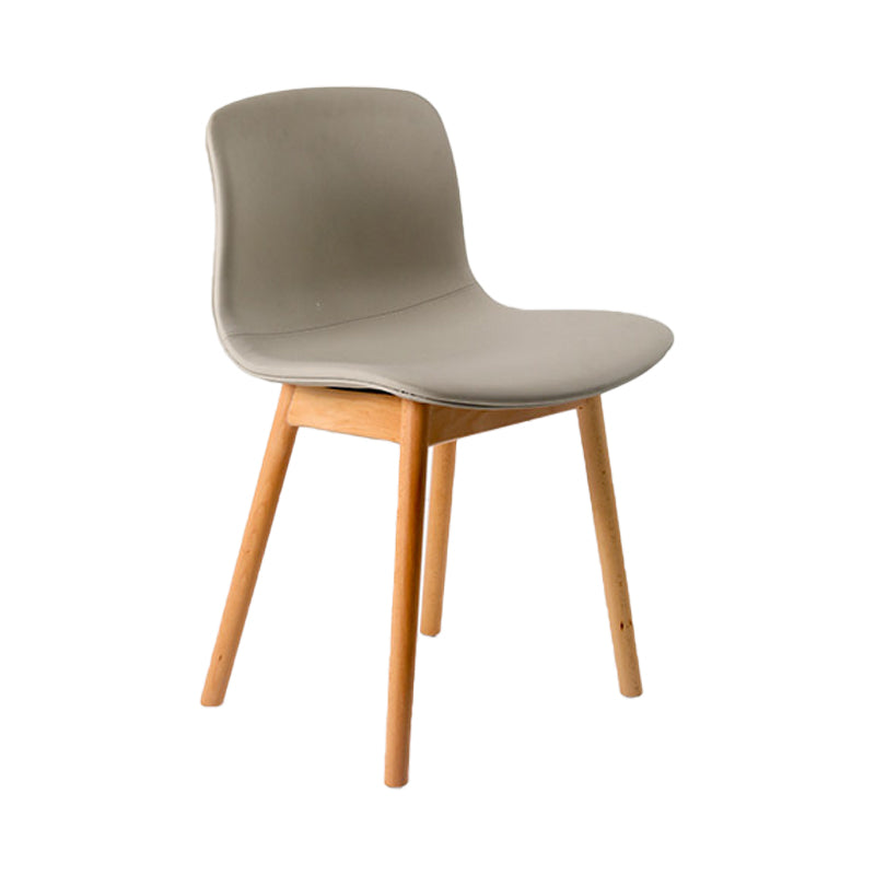 Contemporary Wood Dining Chairs Upholstered Armless Dining Chairs for Restaurant Light Gray 1 Piece Clearhalo ' kitchen&dining_furn' 'Dining Chairs' 'Dining Tables & Seating' 'dining_chair' 'furn' 'furn_dining_chair' 'Furniture' 'furniture_dining_chair' 'Kitchen & Dining Furniture' 'kitchen' 3966684