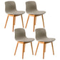 Contemporary Wood Dining Chairs Upholstered Armless Dining Chairs for Restaurant Light Gray 4 Piece Set Clearhalo ' kitchen&dining_furn' 'Dining Chairs' 'Dining Tables & Seating' 'dining_chair' 'furn' 'furn_dining_chair' 'Furniture' 'furniture_dining_chair' 'Kitchen & Dining Furniture' 'kitchen' 3966687