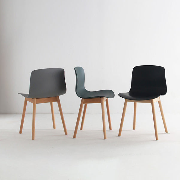 Contemporary Wood Dining Chairs Upholstered Armless Dining Chairs for Restaurant Clearhalo ' kitchen&dining_furn' 'Dining Chairs' 'Dining Tables & Seating' 'dining_chair' 'furn' 'furn_dining_chair' 'Furniture' 'furniture_dining_chair' 'Kitchen & Dining Furniture' 'kitchen' 3966690