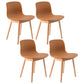 Contemporary Wood Dining Chairs Upholstered Armless Dining Chairs for Restaurant Brown 4 Piece Set Clearhalo ' kitchen&dining_furn' 'Dining Chairs' 'Dining Tables & Seating' 'dining_chair' 'furn' 'furn_dining_chair' 'Furniture' 'furniture_dining_chair' 'Kitchen & Dining Furniture' 'kitchen' 3966693