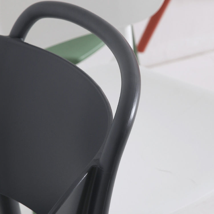 Contemporary Plastic Dining Room Chairs Open Back Dining Side Armless Chair (Set of 2) Clearhalo ' kitchen&dining_furn' 'Dining Chairs' 'Dining Tables & Seating' 'dining_chair' 'furn' 'furn_dining_chair' 'Furniture' 'furniture_dining_chair' 'Kitchen & Dining Furniture' 'kitchen' 3966706