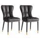 Glam Style Metal Dining Room Chairs Armless Upholstered Linen Fabric Dining Chair for Home Use Black 2 Piece Set Clearhalo ' kitchen&dining_furn' 'Dining Chairs' 'Dining Tables & Seating' 'dining_chair' 'furn' 'furn_dining_chair' 'Furniture' 'furniture_dining_chair' 'Kitchen & Dining Furniture' 'kitchen' 3966716