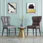 Glam Style Metal Dining Room Chairs Armless Upholstered Linen Fabric Dining Chair for Home Use Clearhalo ' kitchen&dining_furn' 'Dining Chairs' 'Dining Tables & Seating' 'dining_chair' 'furn' 'furn_dining_chair' 'Furniture' 'furniture_dining_chair' 'Kitchen & Dining Furniture' 'kitchen' 3966720