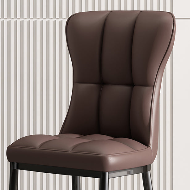 Glam Style Metal Dining Room Chairs Armless Upholstered Linen Fabric Dining Chair for Home Use Clearhalo ' kitchen&dining_furn' 'Dining Chairs' 'Dining Tables & Seating' 'dining_chair' 'furn' 'furn_dining_chair' 'Furniture' 'furniture_dining_chair' 'Kitchen & Dining Furniture' 'kitchen' 3966723