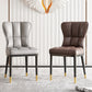 Glam Style Metal Dining Room Chairs Armless Upholstered Linen Fabric Dining Chair for Home Use Clearhalo ' kitchen&dining_furn' 'Dining Chairs' 'Dining Tables & Seating' 'dining_chair' 'furn' 'furn_dining_chair' 'Furniture' 'furniture_dining_chair' 'Kitchen & Dining Furniture' 'kitchen' 3966731