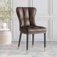 Glam Style Metal Dining Room Chairs Armless Upholstered Linen Fabric Dining Chair for Home Use Coffee 1 Piece Clearhalo ' kitchen&dining_furn' 'Dining Chairs' 'Dining Tables & Seating' 'dining_chair' 'furn' 'furn_dining_chair' 'Furniture' 'furniture_dining_chair' 'Kitchen & Dining Furniture' 'kitchen' 3966737