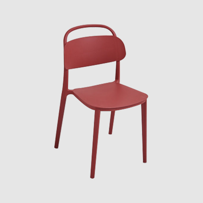 Scandinavian Plastic Chair Stackable Open Back Dining Chair in Matte Finish (Set of 4) Clearhalo ' kitchen&dining_furn' 'Dining Chairs' 'Dining Tables & Seating' 'dining_chair' 'furn' 'furn_dining_chair' 'Furniture' 'furniture_dining_chair' 'Kitchen & Dining Furniture' 'kitchen' 3966752
