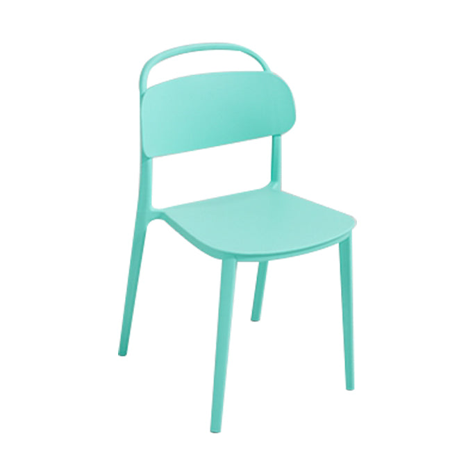 Scandinavian Plastic Chair Stackable Open Back Dining Chair in Matte Finish (Set of 4) Clearhalo ' kitchen&dining_furn' 'Dining Chairs' 'Dining Tables & Seating' 'dining_chair' 'furn' 'furn_dining_chair' 'Furniture' 'furniture_dining_chair' 'Kitchen & Dining Furniture' 'kitchen' 3966754
