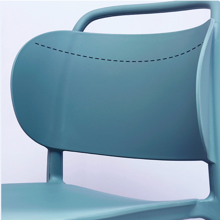 Scandinavian Plastic Chair Stackable Open Back Dining Chair in Matte Finish (Set of 4) Clearhalo ' kitchen&dining_furn' 'Dining Chairs' 'Dining Tables & Seating' 'dining_chair' 'furn' 'furn_dining_chair' 'Furniture' 'furniture_dining_chair' 'Kitchen & Dining Furniture' 'kitchen' 3966758