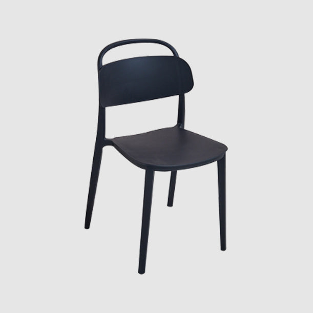 Scandinavian Plastic Chair Stackable Open Back Dining Chair in Matte Finish (Set of 4) Clearhalo ' kitchen&dining_furn' 'Dining Chairs' 'Dining Tables & Seating' 'dining_chair' 'furn' 'furn_dining_chair' 'Furniture' 'furniture_dining_chair' 'Kitchen & Dining Furniture' 'kitchen' 3966761