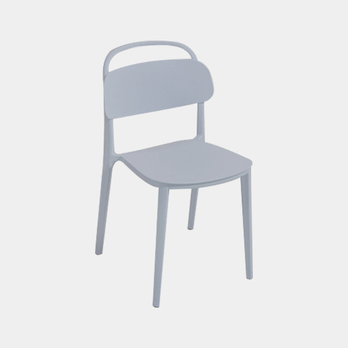 Scandinavian Plastic Chair Stackable Open Back Dining Chair in Matte Finish (Set of 4) Clearhalo ' kitchen&dining_furn' 'Dining Chairs' 'Dining Tables & Seating' 'dining_chair' 'furn' 'furn_dining_chair' 'Furniture' 'furniture_dining_chair' 'Kitchen & Dining Furniture' 'kitchen' 3966763