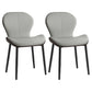 Scandinavian PU Leather Bedroom Side Chair Matte Finish Parsons Dining Chair Grey 2 Piece Set Black Clearhalo ' kitchen&dining_furn' 'Dining Chairs' 'Dining Tables & Seating' 'dining_chair' 'furn' 'furn_dining_chair' 'Furniture' 'furniture_dining_chair' 'Kitchen & Dining Furniture' 'kitchen' 3966767