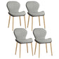 Scandinavian PU Leather Bedroom Side Chair Matte Finish Parsons Dining Chair Grey 4 Piece Set Brass Gold Clearhalo ' kitchen&dining_furn' 'Dining Chairs' 'Dining Tables & Seating' 'dining_chair' 'furn' 'furn_dining_chair' 'Furniture' 'furniture_dining_chair' 'Kitchen & Dining Furniture' 'kitchen' 3966775