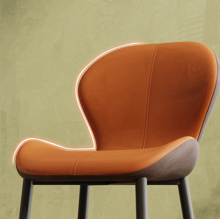 Scandinavian PU Leather Bedroom Side Chair Matte Finish Parsons Dining Chair Clearhalo ' kitchen&dining_furn' 'Dining Chairs' 'Dining Tables & Seating' 'dining_chair' 'furn' 'furn_dining_chair' 'Furniture' 'furniture_dining_chair' 'Kitchen & Dining Furniture' 'kitchen' 3966779