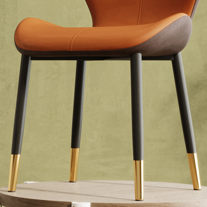 Scandinavian PU Leather Bedroom Side Chair Matte Finish Parsons Dining Chair Clearhalo ' kitchen&dining_furn' 'Dining Chairs' 'Dining Tables & Seating' 'dining_chair' 'furn' 'furn_dining_chair' 'Furniture' 'furniture_dining_chair' 'Kitchen & Dining Furniture' 'kitchen' 3966781