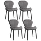 Scandinavian PU Leather Bedroom Side Chair Matte Finish Parsons Dining Chair Dark Gray 4 Piece Set Black Clearhalo ' kitchen&dining_furn' 'Dining Chairs' 'Dining Tables & Seating' 'dining_chair' 'furn' 'furn_dining_chair' 'Furniture' 'furniture_dining_chair' 'Kitchen & Dining Furniture' 'kitchen' 3966787