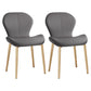 Scandinavian PU Leather Bedroom Side Chair Matte Finish Parsons Dining Chair Dark Gray 2 Piece Set Brass Gold Clearhalo ' kitchen&dining_furn' 'Dining Chairs' 'Dining Tables & Seating' 'dining_chair' 'furn' 'furn_dining_chair' 'Furniture' 'furniture_dining_chair' 'Kitchen & Dining Furniture' 'kitchen' 3966790