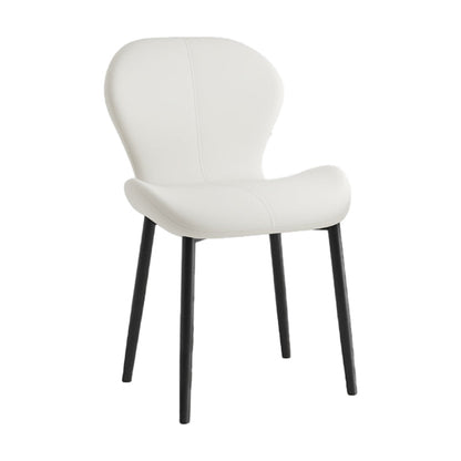 Scandinavian PU Leather Bedroom Side Chair Matte Finish Parsons Dining Chair White 1 Piece Black Clearhalo ' kitchen&dining_furn' 'Dining Chairs' 'Dining Tables & Seating' 'dining_chair' 'furn' 'furn_dining_chair' 'Furniture' 'furniture_dining_chair' 'Kitchen & Dining Furniture' 'kitchen' 3966804