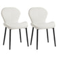 Scandinavian PU Leather Bedroom Side Chair Matte Finish Parsons Dining Chair White 2 Piece Set Black Clearhalo ' kitchen&dining_furn' 'Dining Chairs' 'Dining Tables & Seating' 'dining_chair' 'furn' 'furn_dining_chair' 'Furniture' 'furniture_dining_chair' 'Kitchen & Dining Furniture' 'kitchen' 3966805