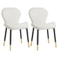 Scandinavian PU Leather Bedroom Side Chair Matte Finish Parsons Dining Chair White 2 Piece Set Black Gold Clearhalo ' kitchen&dining_furn' 'Dining Chairs' 'Dining Tables & Seating' 'dining_chair' 'furn' 'furn_dining_chair' 'Furniture' 'furniture_dining_chair' 'Kitchen & Dining Furniture' 'kitchen' 3966811