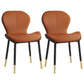 Scandinavian PU Leather Bedroom Side Chair Matte Finish Parsons Dining Chair Orange 2 Piece Set Black Gold Clearhalo ' kitchen&dining_furn' 'Dining Chairs' 'Dining Tables & Seating' 'dining_chair' 'furn' 'furn_dining_chair' 'Furniture' 'furniture_dining_chair' 'Kitchen & Dining Furniture' 'kitchen' 3966829