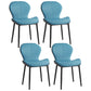 Scandinavian PU Leather Bedroom Side Chair Matte Finish Parsons Dining Chair Blue 4 Piece Set Black Clearhalo ' kitchen&dining_furn' 'Dining Chairs' 'Dining Tables & Seating' 'dining_chair' 'furn' 'furn_dining_chair' 'Furniture' 'furniture_dining_chair' 'Kitchen & Dining Furniture' 'kitchen' 3966833