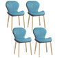 Scandinavian PU Leather Bedroom Side Chair Matte Finish Parsons Dining Chair Blue 4 Piece Set Brass Gold Clearhalo ' kitchen&dining_furn' 'Dining Chairs' 'Dining Tables & Seating' 'dining_chair' 'furn' 'furn_dining_chair' 'Furniture' 'furniture_dining_chair' 'Kitchen & Dining Furniture' 'kitchen' 3966836