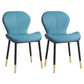 Scandinavian PU Leather Bedroom Side Chair Matte Finish Parsons Dining Chair Blue 2 Piece Set Black Gold Clearhalo ' kitchen&dining_furn' 'Dining Chairs' 'Dining Tables & Seating' 'dining_chair' 'furn' 'furn_dining_chair' 'Furniture' 'furniture_dining_chair' 'Kitchen & Dining Furniture' 'kitchen' 3966838