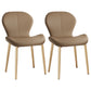 Scandinavian PU Leather Bedroom Side Chair Matte Finish Parsons Dining Chair Coffee 2 Piece Set Brass Gold Clearhalo ' kitchen&dining_furn' 'Dining Chairs' 'Dining Tables & Seating' 'dining_chair' 'furn' 'furn_dining_chair' 'Furniture' 'furniture_dining_chair' 'Kitchen & Dining Furniture' 'kitchen' 3966844