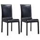 Contemporary Restaurant Leather Side Chair Solid Back Dining Chair (Set of 2) Black Faux Leather Clearhalo ' kitchen&dining_furn' 'Dining Chairs' 'Dining Tables & Seating' 'dining_chair' 'furn' 'furn_dining_chair' 'Furniture' 'furniture_dining_chair' 'Kitchen & Dining Furniture' 'kitchen' 3966851