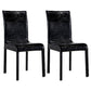 Contemporary Restaurant Leather Side Chair Solid Back Dining Chair (Set of 2) Black Leather Clearhalo ' kitchen&dining_furn' 'Dining Chairs' 'Dining Tables & Seating' 'dining_chair' 'furn' 'furn_dining_chair' 'Furniture' 'furniture_dining_chair' 'Kitchen & Dining Furniture' 'kitchen' 3966852