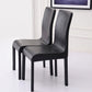 Contemporary Restaurant Leather Side Chair Solid Back Dining Chair (Set of 2) Clearhalo ' kitchen&dining_furn' 'Dining Chairs' 'Dining Tables & Seating' 'dining_chair' 'furn' 'furn_dining_chair' 'Furniture' 'furniture_dining_chair' 'Kitchen & Dining Furniture' 'kitchen' 3966853