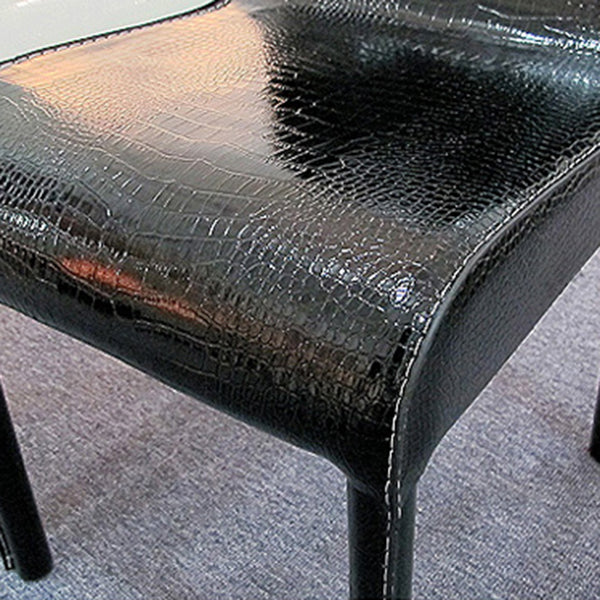 Contemporary Restaurant Leather Side Chair Solid Back Dining Chair (Set of 2) Clearhalo ' kitchen&dining_furn' 'Dining Chairs' 'Dining Tables & Seating' 'dining_chair' 'furn' 'furn_dining_chair' 'Furniture' 'furniture_dining_chair' 'Kitchen & Dining Furniture' 'kitchen' 3966860