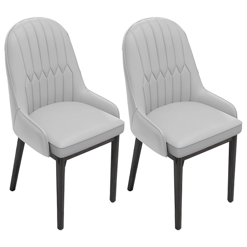 Indoor Scandinavian Arm Chair Upholstered Parsons Back Metal Dining Room Chair Grey 2 Piece Set Black Clearhalo ' kitchen&dining_furn' 'Dining Chairs' 'Dining Tables & Seating' 'dining_chair' 'furn' 'furn_dining_chair' 'Furniture' 'furniture_dining_chair' 'Kitchen & Dining Furniture' 'kitchen' 3966866