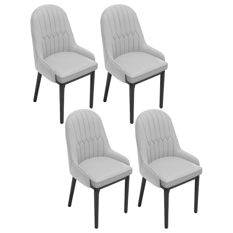 Indoor Scandinavian Arm Chair Upholstered Parsons Back Metal Dining Room Chair Grey 4 Piece Set Black Clearhalo ' kitchen&dining_furn' 'Dining Chairs' 'Dining Tables & Seating' 'dining_chair' 'furn' 'furn_dining_chair' 'Furniture' 'furniture_dining_chair' 'Kitchen & Dining Furniture' 'kitchen' 3966869